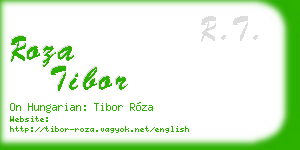 roza tibor business card