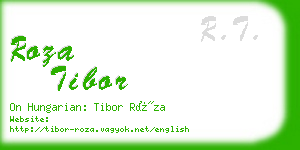 roza tibor business card